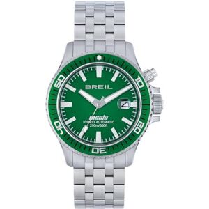 Breil , Collezione Manta P.R.O., Orologio Uomo, Cronografo Uomo in Acciaio, Movimento al Quarzo, Chiusura Diver Regolabile 14-21 cm, Fino a 6 Mesi di Carica, Resistente all'Acqua, Silver-Verde Breil , Collezione Manta P.R.O., Orologio Uomo, Cronografo Uomo in Acciaio, Movimento al Quarzo, Chiusura Diver Regolabile 14-21 cm, Fino a 6 Mesi di Carica, Resistente all'Acqua, Silver-Verde