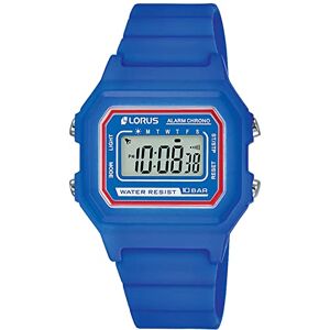 Lorus bambini Cronografo in acciaio inossidabile e plastica con cinturino in silicone, Blu Lorus bambini Cronografo in acciaio inossidabile e plastica con cinturino in silicone, Blu