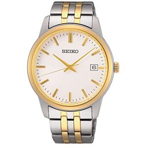 Seiko Orologio da uomo al quarzo in acciaio inox con cinturino, argento-oro., M, Quarzo Seiko Orologio da uomo al quarzo in acciaio inox con cinturino, argento-oro., M, Quarzo