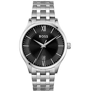 Boss Orologio Analogico al Quarzo da Uomo Collezione ELITE con Cinturino in Acciaio Inossidabile Argentato Boss Orologio Analogico al Quarzo da Uomo Collezione ELITE con Cinturino in Acciaio Inossidabile Argentato