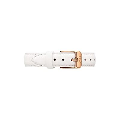 Daniel Wellington Petite Bondi Cinturino Donna, 12mm, in Pelle, Bianco/Oro Rosato Daniel Wellington Petite Bondi Cinturino Donna, 12mm, in Pelle, Bianco/Oro Rosato