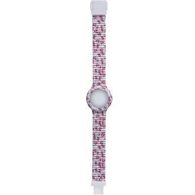 Hip Hop Cinturino Spring Fever, Cinturino Intercambiabile Orologio Donna per Cassa da 32 mm Colore Bianco cn Stampa Fiori Blu in Silicone Morbido Resistente all'Acqua HBU0994 Hip Hop Cinturino Spring Fever, Cinturino Intercambiabile Orologio Donna per Cassa da 32 mm Colore Bianco cn Stampa Fiori Blu in Silicone Morbido Resistente all'Acqua HBU0994