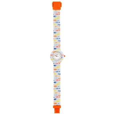 Hip Hop Orologio BAMBINO KIDS FUN quadrante MONO-COLORE BIANCO movimento SOLO TEMPO 3H QUARZO e CINTURINO SILICONE CON TESSUTO MULTICOLORE Hip Hop Orologio BAMBINO KIDS FUN quadrante MONO-COLORE BIANCO movimento SOLO TEMPO 3H QUARZO e CINTURINO SILICONE CON TESSUTO MULTICOLORE