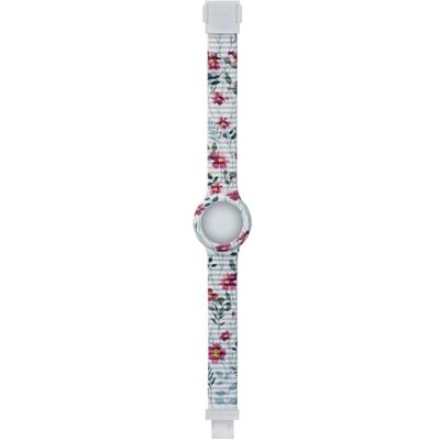 Hip Hop Cinturino Spring Fever, Cinturino Intercambiabile Orologio Donna per Cassa da 32 mm Colore Bianco cn Stampa Fiori Blu in Silicone Morbido Resistente all'Acqua HBU0994 Hip Hop Cinturino Spring Fever, Cinturino Intercambiabile Orologio Donna per Cassa da 32 mm Colore Bianco cn Stampa Fiori Blu in Silicone Morbido Resistente all'Acqua HBU0994