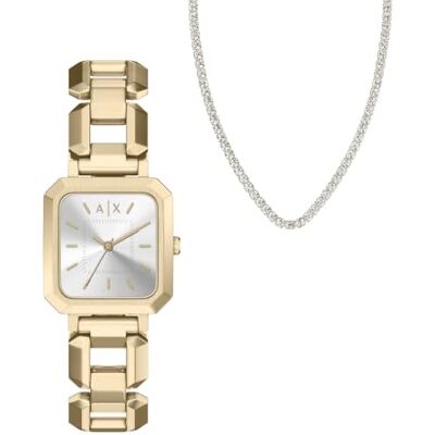 Armani Donna Orologio in acciaio inox color oro da 27 mm, Armani Donna Orologio in acciaio inox color oro da 27 mm,