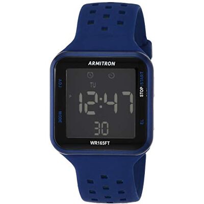 Armitron Orologio sportivo unisex, digitale, con cronografo, cinturino in silicone, 40/8417, Blu Armitron Orologio sportivo unisex, digitale, con cronografo, cinturino in silicone, 40/8417, Blu