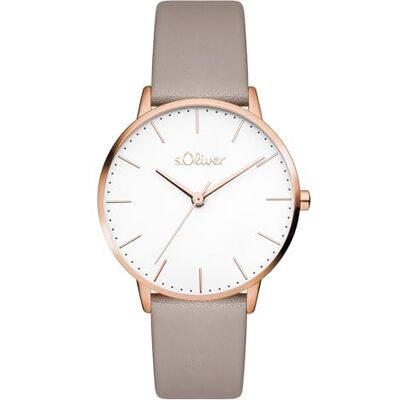 s.Oliver Orologio da donna rotondo oro rosa 16 mm elegante orologio da donna in metallo con movimento al quarzo impermeabile 3 ATM antigraffio s.Oliver Orologio da donna rotondo oro rosa 16 mm elegante orologio da donna in metallo con movimento al quarzo impermeabile 3 ATM antigraffio
