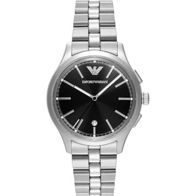 Emporio Armani Orologio per uomo, Movimento al quarzo con data a tre lancette e cassa da 41 mm con cinturino in acciaio o pelle Emporio Armani Orologio per uomo, Movimento al quarzo con data a tre lancette e cassa da 41 mm con cinturino in acciaio o pelle