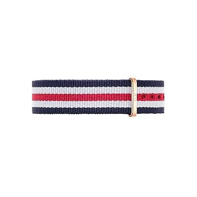 Daniel Wellington Classic Canterbury Cinturino Unisex Adulto, 18mm, in NATO, Blu/Bianco/Rosso/Oro Rosato Daniel Wellington Classic Canterbury Cinturino Unisex Adulto, 18mm, in NATO, Blu/Bianco/Rosso/Oro Rosato