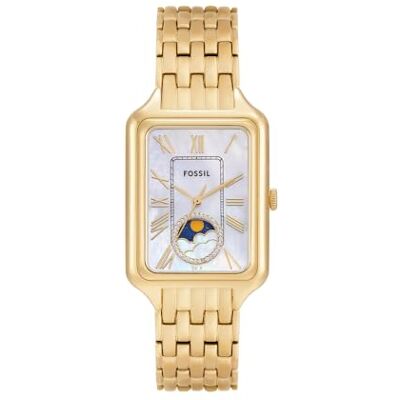 Fossil Orologio Raquel per donna, Movimento al quarzo a tre lancette con cinturino in acciaio inossidabile Fossil Orologio Raquel per donna, Movimento al quarzo a tre lancette con cinturino in acciaio inossidabile