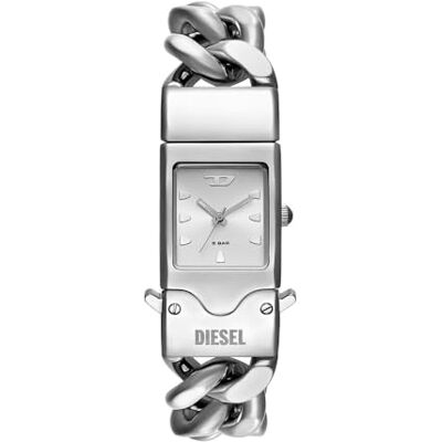 Diesel Orologio Closer da uomo, Movimento al quarzo a tre lancette con cinturino in acciaio inossidabile Diesel Orologio Closer da uomo, Movimento al quarzo a tre lancette con cinturino in acciaio inossidabile