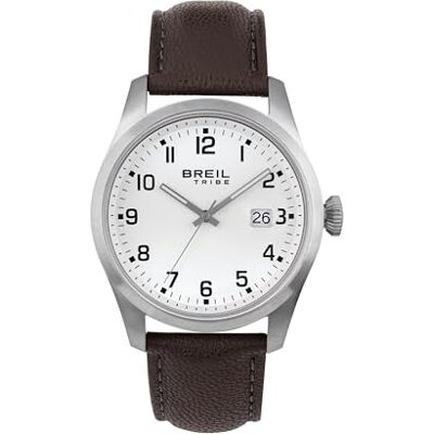 Breil Orologio UOMO CLASSIC ELEGANCE quadrante MONO-COLORE BIANCO movimento SOLO TEMPO 3 LANCETTE QUARZO e CINTURINO PELLE MARRONE EW0663 Breil Orologio UOMO CLASSIC ELEGANCE quadrante MONO-COLORE BIANCO movimento SOLO TEMPO 3 LANCETTE QUARZO e CINTURINO PELLE MARRONE EW0663