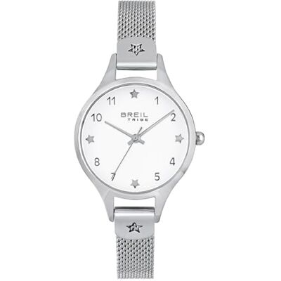 Breil , Collezione Upbeat, Orologio Donna in Acciaio Movimento al Quarzo Solo Tempo, con Quadrante Monocolore, Cinturino in Maglia Mesh in Acciaio, Chiusura a Scorrimento, Cassa 30 mm, Silver Breil , Collezione Upbeat, Orologio Donna in Acciaio Movimento al Quarzo Solo Tempo, con Quadrante Monocolore, Cinturino in Maglia Mesh in Acciaio, Chiusura a Scorrimento, Cassa 30 mm, Silver