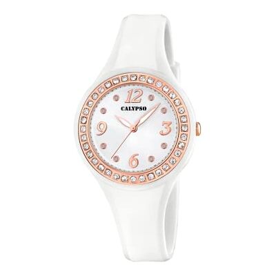 Calypso Orologio Donna Analogico in Gomma Bianco Calypso Orologio Donna Analogico in Gomma Bianco