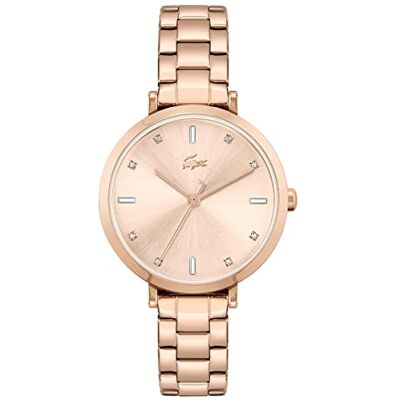 Lacoste Orologio Analogico al Quarzo da donna con cinturino in acciaio inossidabile color oro rosso Lacoste Orologio Analogico al Quarzo da donna con cinturino in acciaio inossidabile color oro rosso