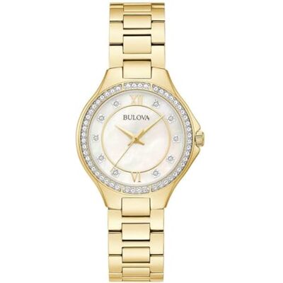 Bulova Orologio Analogico al Quarzo Donna con Cinturino in Acciaio Inossidabile Bulova Orologio Analogico al Quarzo Donna con Cinturino in Acciaio Inossidabile