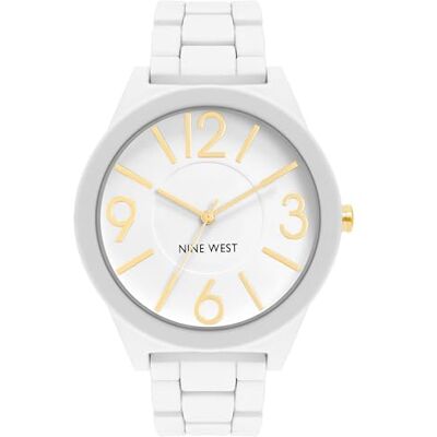 Nine West Orologio con bracciale gommato opaco da donna, Nine West Orologio con bracciale gommato opaco da donna,