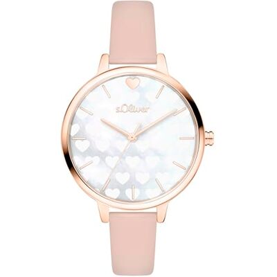 s.Oliver orologio da donna Rotondo Oro rosa 36 mm Elegante orologio da donna in metallo con movimento al quarzo 3 ATM impermeabile antigraffio s.Oliver orologio da donna Rotondo Oro rosa 36 mm Elegante orologio da donna in metallo con movimento al quarzo 3 ATM impermeabile antigraffio