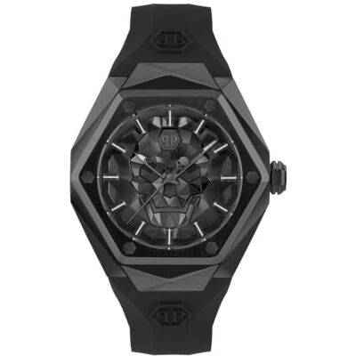 Philipp Plein Orologio Analogico al Quarzo da Uomo con Cinturino in Silicone Philipp Plein Orologio Analogico al Quarzo da Uomo con Cinturino in Silicone
