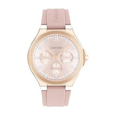 Calvin Klein Orologio Analogico Multifunzione al Quarzo da Donna Collezione VIBRANCY Disponibile con Cinturino in Acciaio Inossidabile o in Silicone Calvin Klein Orologio Analogico Multifunzione al Quarzo da Donna Collezione VIBRANCY Disponibile con Cinturino in Acciaio Inossidabile o in Silicone