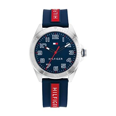 Tommy Hilfiger Orologio con Movimento al Quarzo a Tre Lancette per i Giovani con Cinturino in Acciaio Inossidabile o in Silicone – Disponibile in Argento, Blu, Rosa o Nero Tommy Hilfiger Orologio con Movimento al Quarzo a Tre Lancette per i Giovani con Cinturino in Acciaio Inossidabile o in Silicone – Disponibile in Argento, Blu, Rosa o Nero