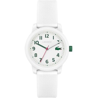 Lacoste Orologio Analogico al Quarzo da Bambini Collezione .12.12 KIDS con Cinturino in Silicone Bianco Lacoste Orologio Analogico al Quarzo da Bambini Collezione .12.12 KIDS con Cinturino in Silicone Bianco