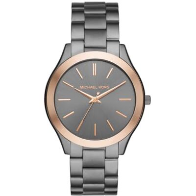 Michael Kors Orologio Runway da uomo, Movimento al quarzo con data a tre lancette e cinturino in acciaio inossidabile o PVC Michael Kors Orologio Runway da uomo, Movimento al quarzo con data a tre lancette e cinturino in acciaio inossidabile o PVC