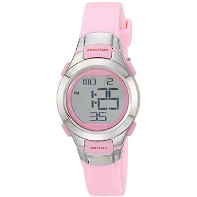 Armitron Orologio sportivo unisex, digitale, con cronografo, cinturino in resina, 45/7027, Vero Rosa/Argento Armitron Orologio sportivo unisex, digitale, con cronografo, cinturino in resina, 45/7027, Vero Rosa/Argento