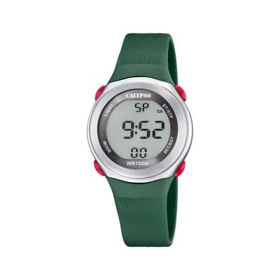 CALYPSO Orologio per bambini Color Splash Cassa in Acciaio Inox 316L Multi Cinturino in Gomma Verde CALYPSO Orologio per bambini Color Splash Cassa in Acciaio Inox 316L Multi Cinturino in Gomma Verde