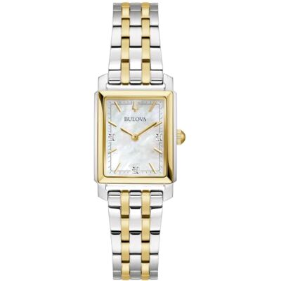 Bulova Orologio Analogico al Quarzo da Donna con Cinturino in Acciaio Inossidabile Bulova Orologio Analogico al Quarzo da Donna con Cinturino in Acciaio Inossidabile
