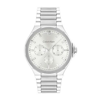 Calvin Klein Orologio Analogico Multifunzione al Quarzo da Donna Collezione VIBRANCY Disponibile con Cinturino in Acciaio Inossidabile o in Silicone Calvin Klein Orologio Analogico Multifunzione al Quarzo da Donna Collezione VIBRANCY Disponibile con Cinturino in Acciaio Inossidabile o in Silicone