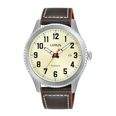Lorus Orologio analogico da uomo con cinturino in pelle Lorus Orologio analogico da uomo con cinturino in pelle