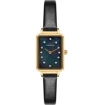 Carlheim Orologio Analogico al Quarzo Giapponese da Donna con Cinturino in Pelle Carlheim Orologio Analogico al Quarzo Giapponese da Donna con Cinturino in Pelle