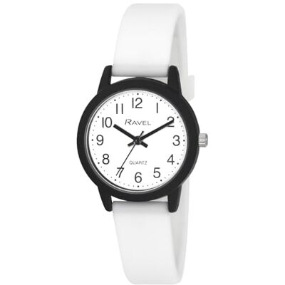 Ravel Orologio con Cinturino in Silicone Summer in Black Analogico al Quarzo R1813 Ravel Orologio con Cinturino in Silicone Summer in Black Analogico al Quarzo R1813