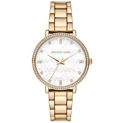 Michael Kors Donna Orologio Pyper, movimento al quarzo a tre lancette con cinturino in acciaio inox o in lega Michael Kors Donna Orologio Pyper, movimento al quarzo a tre lancette con cinturino in acciaio inox o in lega