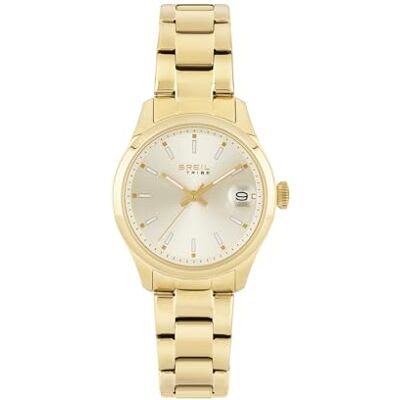 Breil , Collezione Classic Elegance, Orologio Donna Solo Tempo, in Acciaio IP Light Gold, Bracciale Lucido e Satinato, Quadrante Sunray Color Champagne, Indici e Sfere Bianchi, Cassa 32 mm, Color Gold Breil , Collezione Classic Elegance, Orologio Donna Solo Tempo, in Acciaio IP Light Gold, Bracciale Lucido e Satinato, Quadrante Sunray Color Champagne, Indici e Sfere Bianchi, Cassa 32 mm, Color Gold