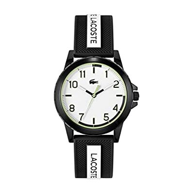 Lacoste Orologio Analogico al Quarzo per i Giovani Collezione RIDER con Cinturino in Silicone Nero Lacoste Orologio Analogico al Quarzo per i Giovani Collezione RIDER con Cinturino in Silicone Nero
