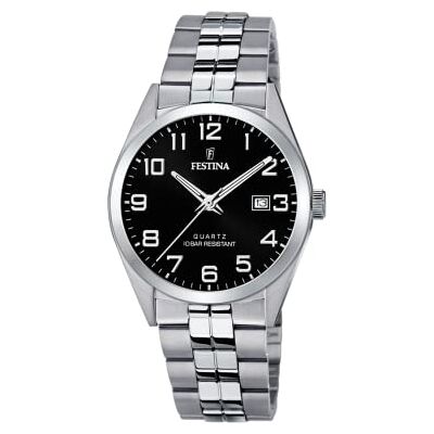 Festina Orologio Uomo Analogico in Acciaio Inossidabile 316L Argentato Movimento al Quarzo Calendario Vetro Minerale ad Alta Resistenza Impermeabile 10 ATM F20437 Festina Orologio Uomo Analogico in Acciaio Inossidabile 316L Argentato Movimento al Quarzo Calendario Vetro Minerale ad Alta Resistenza Impermeabile 10 ATM F20437
