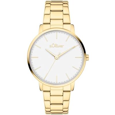 s.Oliver Orologio da donna rotondo oro 16 mm elegante orologio da donna in metallo con movimento al quarzo impermeabile 3 ATM antigraffio s.Oliver Orologio da donna rotondo oro 16 mm elegante orologio da donna in metallo con movimento al quarzo impermeabile 3 ATM antigraffio