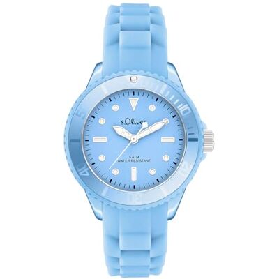 s.Oliver orologio da donna Rotondo Blu 38 mm Elegante orologio da donna aus Kunststoff con movimento al quarzo 5 ATM impermeabile antigraffio s.Oliver orologio da donna Rotondo Blu 38 mm Elegante orologio da donna aus Kunststoff con movimento al quarzo 5 ATM impermeabile antigraffio