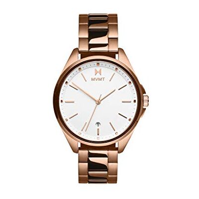 MVMT Orologio Analogico al Quarzo da donna con cinturino in acciaio inossidabile color oro rosa , White & Rose Gold MVMT Orologio Analogico al Quarzo da donna con cinturino in acciaio inossidabile color oro rosa , White & Rose Gold
