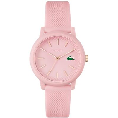 Lacoste Orologio Analogico al Quarzo da Donna Collezione .12.12 con Cinturino in Silicone Rosa Lacoste Orologio Analogico al Quarzo da Donna Collezione .12.12 con Cinturino in Silicone Rosa