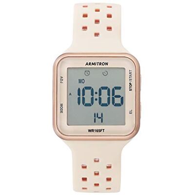 Armitron Orologio sportivo unisex, digitale, con cronografo, cinturino in silicone, 40/8419, Rosa Chiaro Armitron Orologio sportivo unisex, digitale, con cronografo, cinturino in silicone, 40/8419, Rosa Chiaro