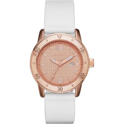 Skechers Orologio Redondo da donna, movimento a tre lancette con data, cassa in lega oro rosa da 36 mm con cinturino in silicone, Skechers Orologio Redondo da donna, movimento a tre lancette con data, cassa in lega oro rosa da 36 mm con cinturino in silicone,