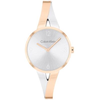 Calvin Klein Orologio Con Movimento Al Quarzo A Due Lancette da Donna Collezione JOYFUL con Bracciale Rigido in Acciaio Inossidabile Bicolore , Two-Tone Calvin Klein Orologio Con Movimento Al Quarzo A Due Lancette da Donna Collezione JOYFUL con Bracciale Rigido in Acciaio Inossidabile Bicolore , Two-Tone