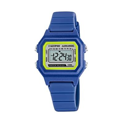 Calypso Orologio Digitale Unisex Caucciù Impermeabile 10 ATM Data Calendario Cronografo Doppio Orario Luce Allarme 12/24h Digital Crush K5802 Calypso Orologio Digitale Unisex Caucciù Impermeabile 10 ATM Data Calendario Cronografo Doppio Orario Luce Allarme 12/24h Digital Crush K5802