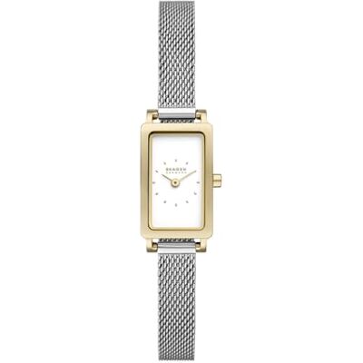 Skagen Orologio Hagen per donna, movimento al quarzo a due lancette con cinturino in acciaio inossidabile o in pelle, 30 mm, Tono oro e argento Skagen Orologio Hagen per donna, movimento al quarzo a due lancette con cinturino in acciaio inossidabile o in pelle, 30 mm, Tono oro e argento