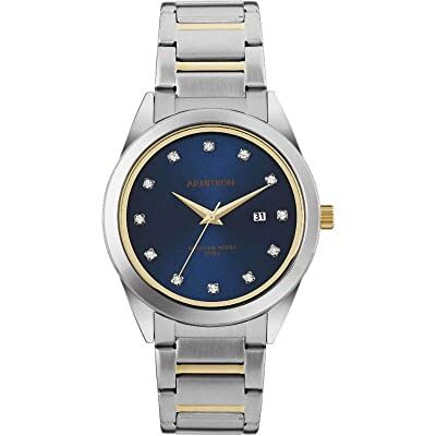 Armitron Orologio da uomo con bracciale con funzione data accentata in cristallo autentico, 20/5455 Armitron Orologio da uomo con bracciale con funzione data accentata in cristallo autentico, 20/5455