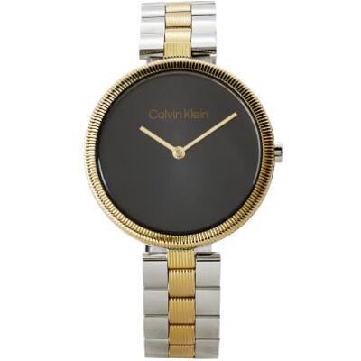 Calvin Klein Orologio Con Movimento Al Quarzo A Due Lancette da Donna Collezione GLEAM con Cinturino in Acciaio Inossidabile Bicolore , Two-Tone Calvin Klein Orologio Con Movimento Al Quarzo A Due Lancette da Donna Collezione GLEAM con Cinturino in Acciaio Inossidabile Bicolore , Two-Tone