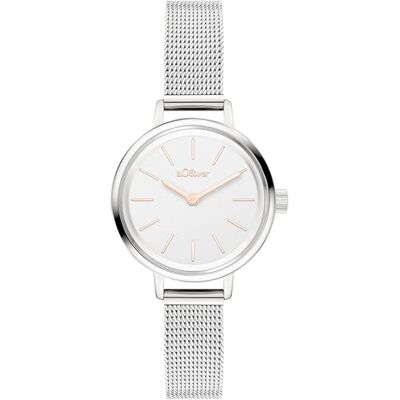 s.Oliver Orologio da donna – rotondo – argento – 28 mm – elegante orologio da donna in metallo con movimento al quarzo – impermeabile 3 ATM – antigraffio s.Oliver Orologio da donna – rotondo – argento – 28 mm – elegante orologio da donna in metallo con movimento al quarzo – impermeabile 3 ATM – antigraffio